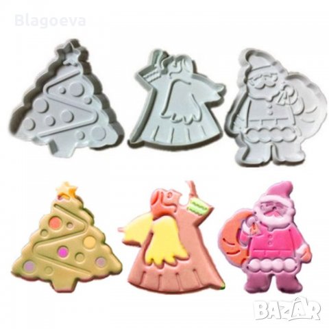 Коледни резци – Дядо Коледа, елха и ангел