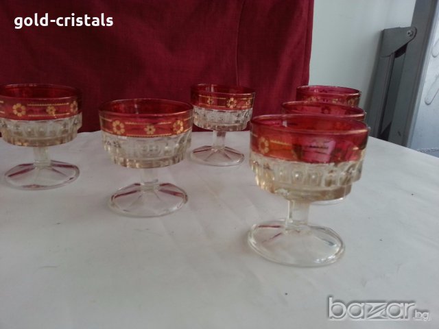 Ретро чаши италия с позлата, снимка 12 - Антикварни и старинни предмети - 19846396