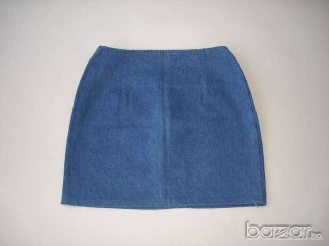 Дънкова къса дамска пола, S , снимка 2 - Поли - 18478468