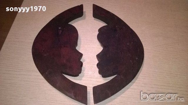 АНТИК-Дървени фигури за стена-2бр-29х14см-внос швеицария, снимка 11 - Антикварни и старинни предмети - 17809978