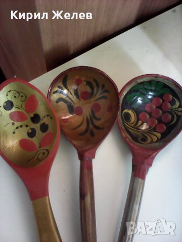 Стари дървени лажички 4948 , снимка 9 - Антикварни и старинни предмети - 24042646