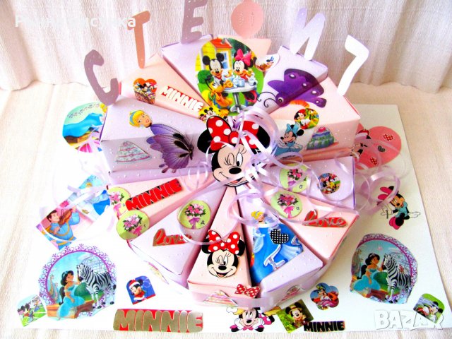 Торта от картон Мини Маус и принцеси , снимка 5 - Декорация за дома - 21634711