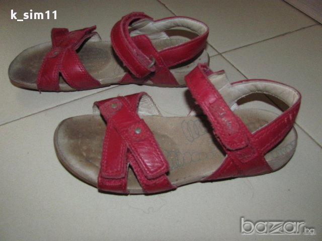 Червени кожени сандали на Clarks №30 или UK 11