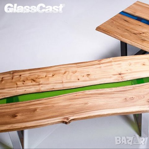 Епоксидна кристална смола GlassCast 50 (River Tables) - 1.00кг, снимка 5 - Маси - 23287569