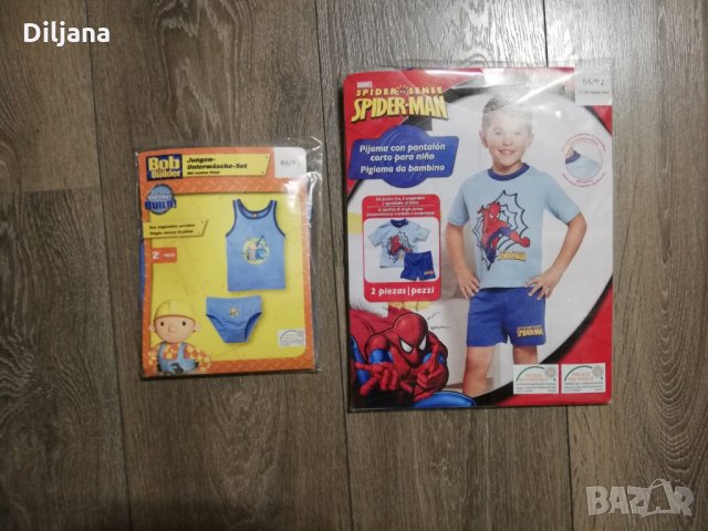 Нов комплект Spiderman и ново бельо BOB Builder размер 86/92 от Германия - общо 25 лв, снимка 1