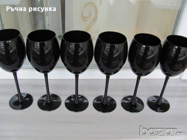 Черни стъклени чаши -всякакви модели в Декорация за дома в гр. Ямбол -  ID15761198 — Bazar.bg