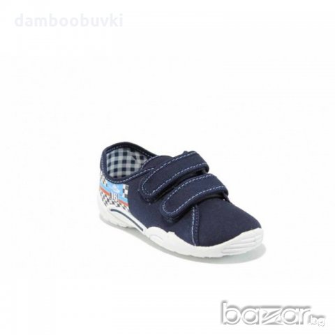 Детски пантофи RenBut с две лепки в т.синьо 26/32, снимка 1 - Бебешки обувки - 21208441