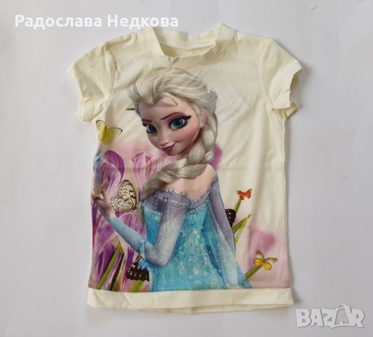 Тениска Елза - 2 цвята - 5,6,7 и 8 г., снимка 3 - Детски тениски и потници - 14361409