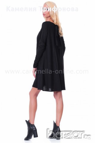 Caramella fashion Уникална черна рокля, снимка 4 - Рокли - 16920434