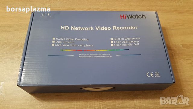 Рекордер, HiWatch DS-N604-4P, 4-channel, 4xPoE switch, up to 6MP record, H.264, USB, Audio in/out, H