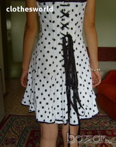 Стилна секси рокля тип корсет с метални банели, снимка 3 - Рокли - 11689850