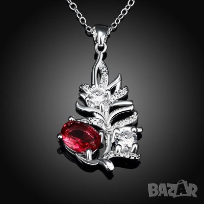 Колие с червен гранат