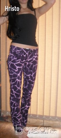 Стилен панталон в лилово размер С