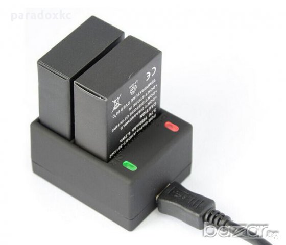 Gopro Hero 3/3+ двойно зарядно dual charger + usb кабел , снимка 3 - Батерии, зарядни - 10532885