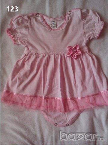 Розова боди рокличка, снимка 1 - Бодита за бебе - 15140768