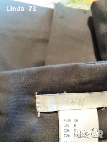 Дам.пола-"H&M"-/памук+полиестер+ликра/-сатен,цвят-св.сив. Закупена от Италия., снимка 7 - Поли - 21926702