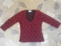 Червена дамска блуза с 3/4 ръкав, снимка 1 - Блузи с дълъг ръкав и пуловери - 18999572