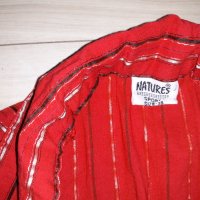 Червена дамска еластична риза с дълъг ръкав марка Naturez, снимка 3 - Ризи - 24540235