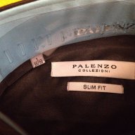 Нова риза Palenzo slim fit S - луксозна черна лъскава тюркоаз, снимка 8 - Ризи - 18030766