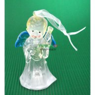 Декоративна фигурка - ангелче, светещо в различни цветове. Изработена от PVC материал., снимка 5 - Романтични подаръци - 16204581