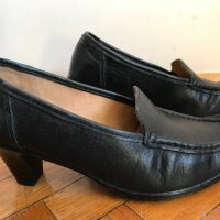 Обувки с ток, естествена кожа, снимка 1 - Дамски обувки на ток - 23032804