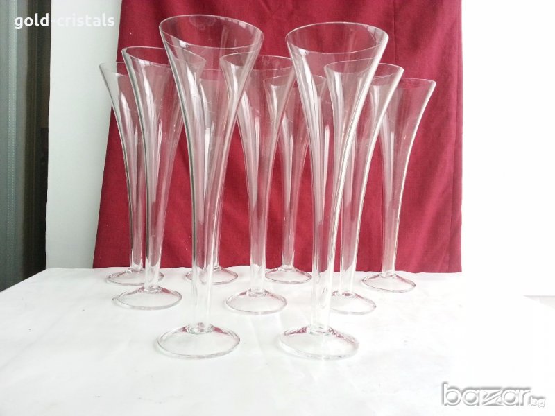 Високи стъклени кристални чаши  , снимка 1