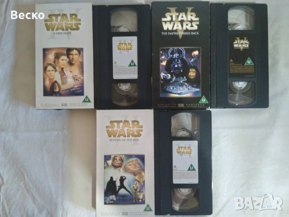 Star Wars трилогия Видео касетки на английски, снимка 6 - Други жанрове - 25683063