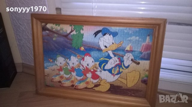 пъзел в дървена лакирана рамка и стъкло-46х32см, снимка 7 - Колекции - 22087723