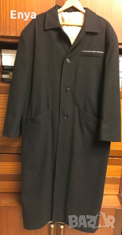 Мъжко дълго палто от вълнен плат за висок мъж, снимка 2 - Палта - 24010083