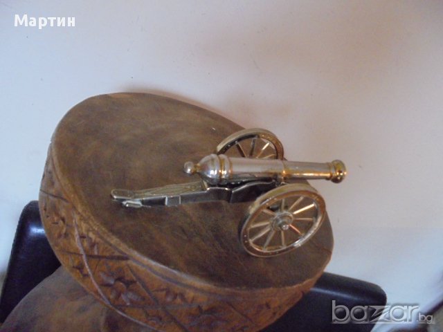 Масивно бронзово - посребрено - Оръдие - 1 бр. / 1948г. ! (901130), снимка 2 - Декорация за дома - 16001373