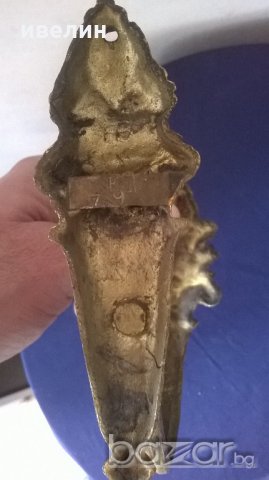 стара барокова закачалка от бронз, снимка 3 - Антикварни и старинни предмети - 20119305