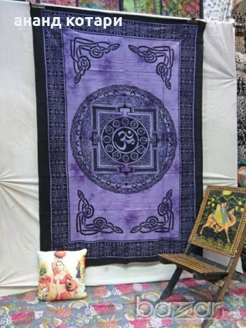 Ръчно изработени индийски чаршафи от плътен, качествен памук, снимка 1 - Спално бельо - 21236463