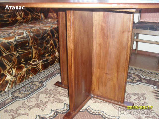 кръгла дървена маса, снимка 5 - Кухни - 10100190