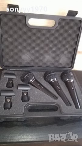 behringer 3бр микрофони в куфар-внос швеицария, снимка 3 - Микрофони - 22735225