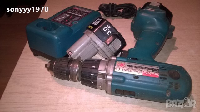 makita винтоверт зарядно и 2 батерии-внос финландия, снимка 4 - Винтоверти - 22975478