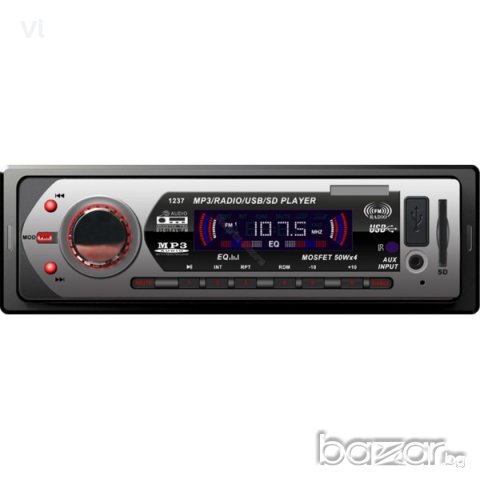 Авто аудио плеър DEH-1237 с USB, SD и AUX - 4 х 50 W и евробукса