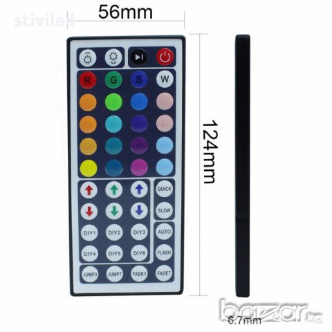 LED RGB дистанционно управление IR 44-бутона, снимка 3 - Лед осветление - 17446493