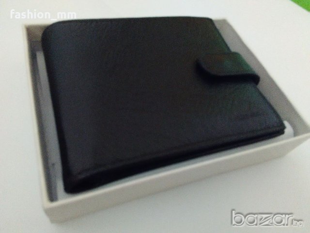 Кожено черно мъжко портмоне  Armani, снимка 3 - Портфейли, портмонета - 19839767