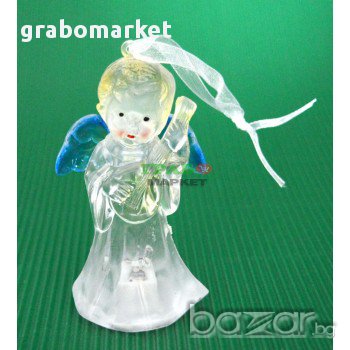 Декоративна фигурка - ангелче, светещо в различни цветове. Изработена от PVC материал., снимка 5 - Романтични подаръци - 16204581