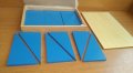 Правоъгълни разностранни триъгълници Монтесори 12бр. в кутия, снимка 1