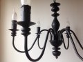 Черен витидж полилей-класически,модерен осветление з хол,всекидневна,спалня,шаби шик старинна  лампа, снимка 6
