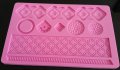 дантела решетка мрежа въже кант борд огромен силиконов молд форма украса декор торта фондан шоколад, снимка 2