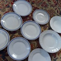 10бр Порцеланови чинии, диаметър 21-22 см, снимка 1 - Кухненски принадлежности - 22507373