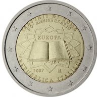 2 Евро монети (възпоменателни) емитирани 2007г (50 години от Подписването на Римският договор), снимка 12 - Нумизматика и бонистика - 16924227