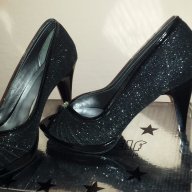 Официални обувки с брокат, снимка 2 - Дамски обувки на ток - 18264413
