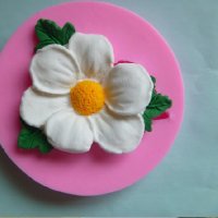 Едро нежно цвете силиконов молд форма декор торта сладки фондан и др. украса, снимка 1 - Форми - 23827356