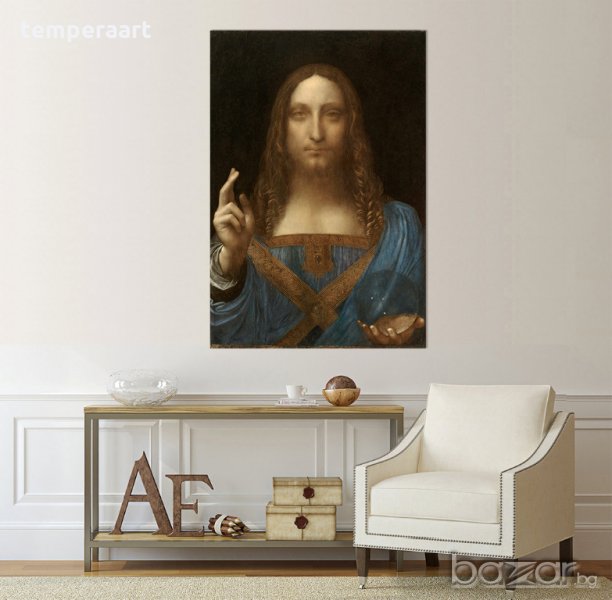 Картина Спасителят на Света - Давинчи, репродукция, канава, картинно пано № 171, снимка 1