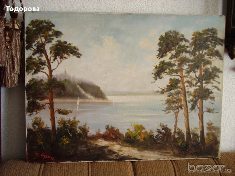 Продавам красив стар авторски пейзаж, снимка 1