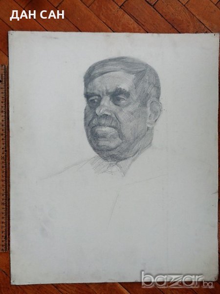 картон рисуван от двете страни Етюди хора, снимка 1