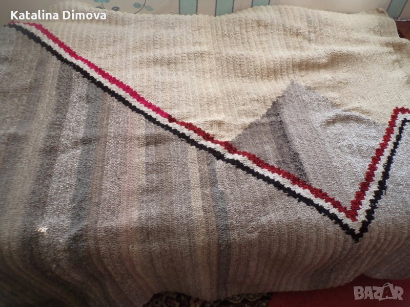 Одеяло, ръчно плетено, 100% вълна, снимка 1